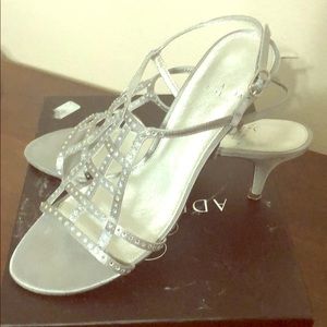 Silver formal sandal
